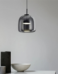 Curved Mirror-Finish Pendant Lamp