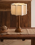 Sculptural Wooden Table Lamp