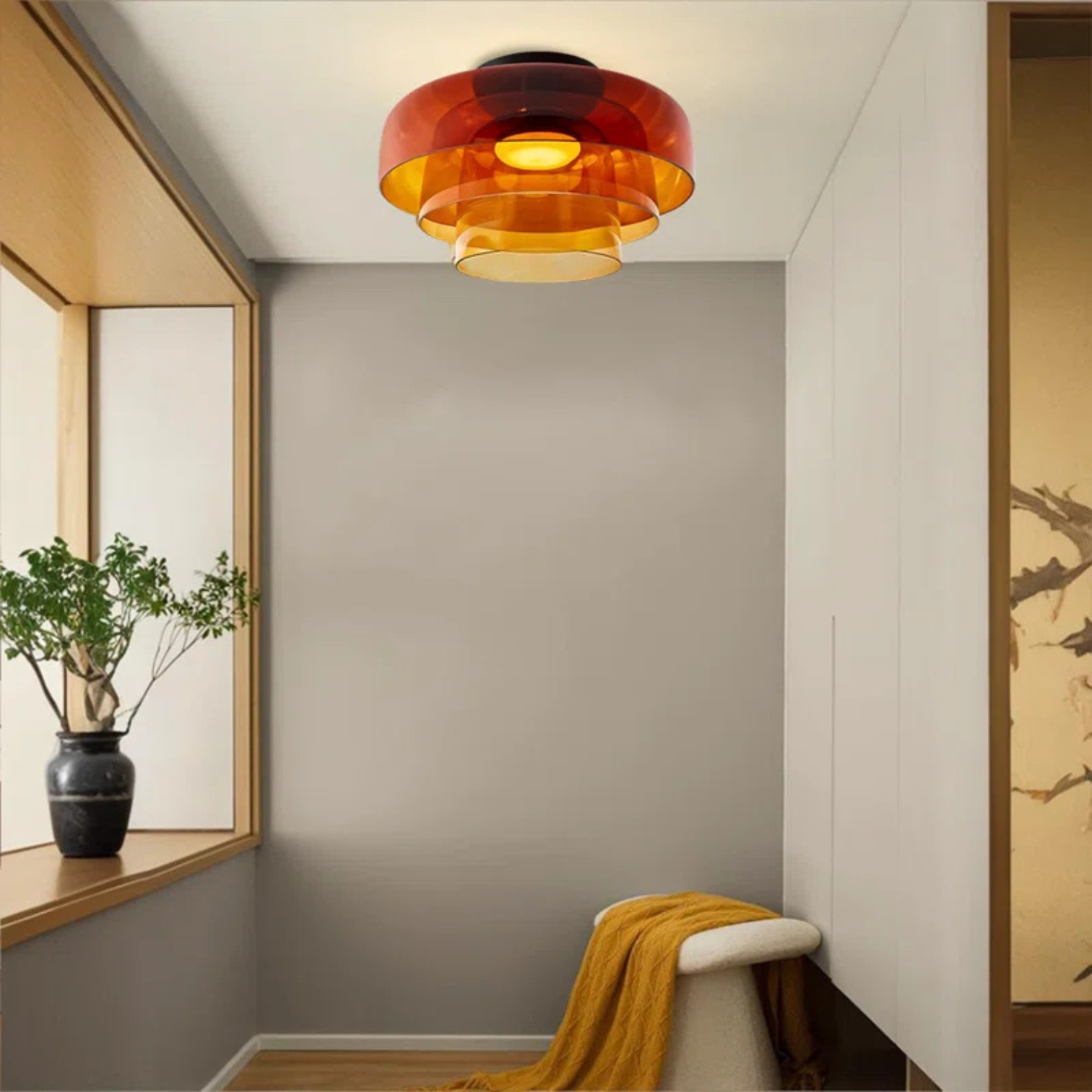 Layered Glass Ceiling Lamp