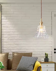 Fluted Glass Pendant Lamp