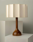 Sculptural Wooden Table Lamp