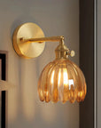 Pleated Glass Wall Lamp