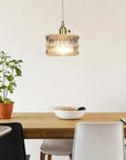 Wave-Textured Glass Pendant Lamp