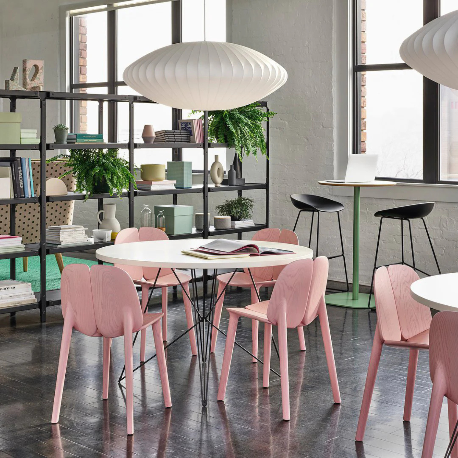 White Draped Pendant Lamp