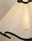 Wavy Shade Wood Table Lamp