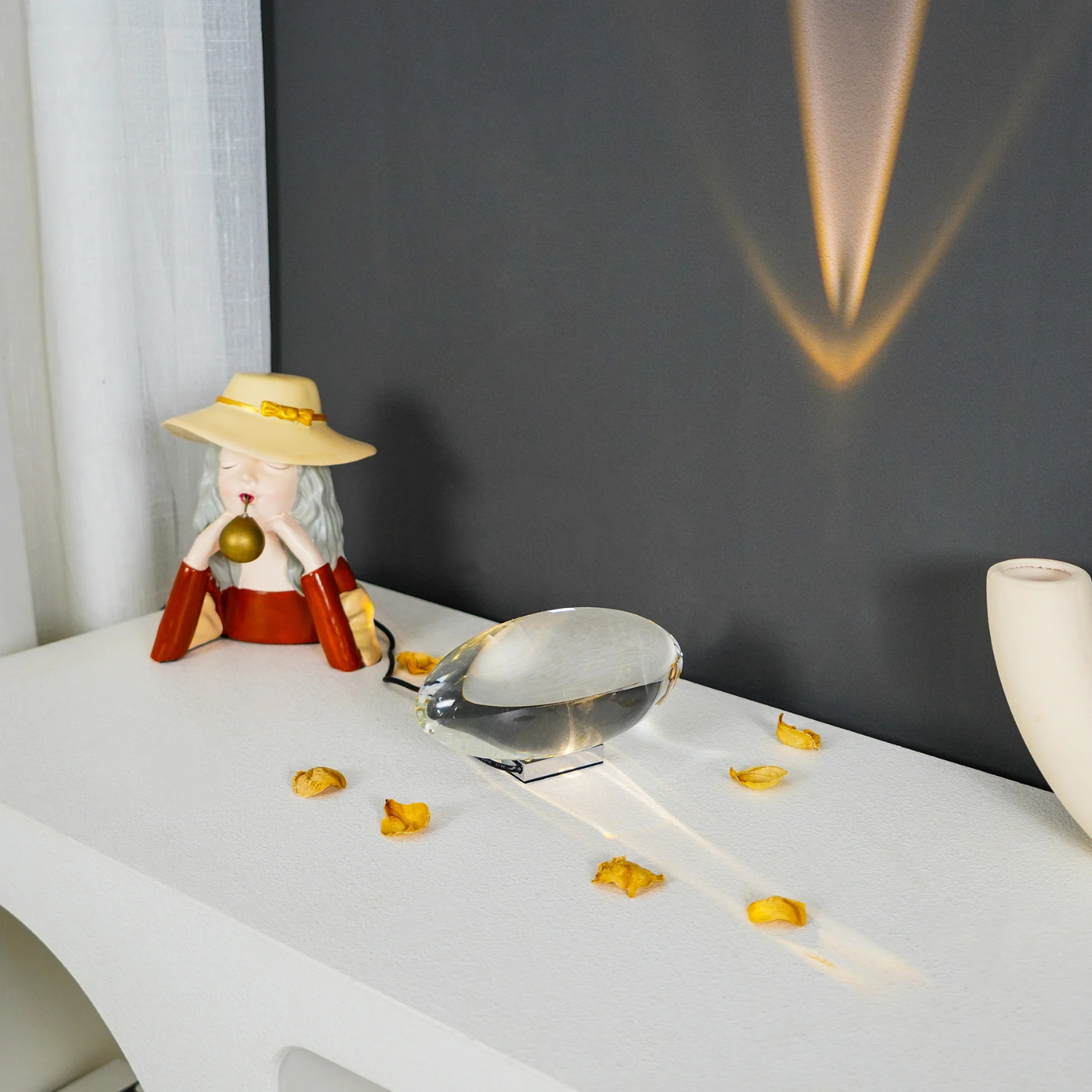 Hardware &amp; Crystal Table Lamp