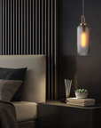 Sculptural Frosted Glass Pendant Lamp