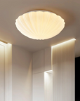Pleated Shell-Inspired Ceiling Lamp