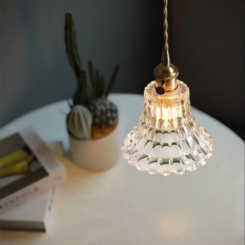 Fluted Glass Pendant Lamp