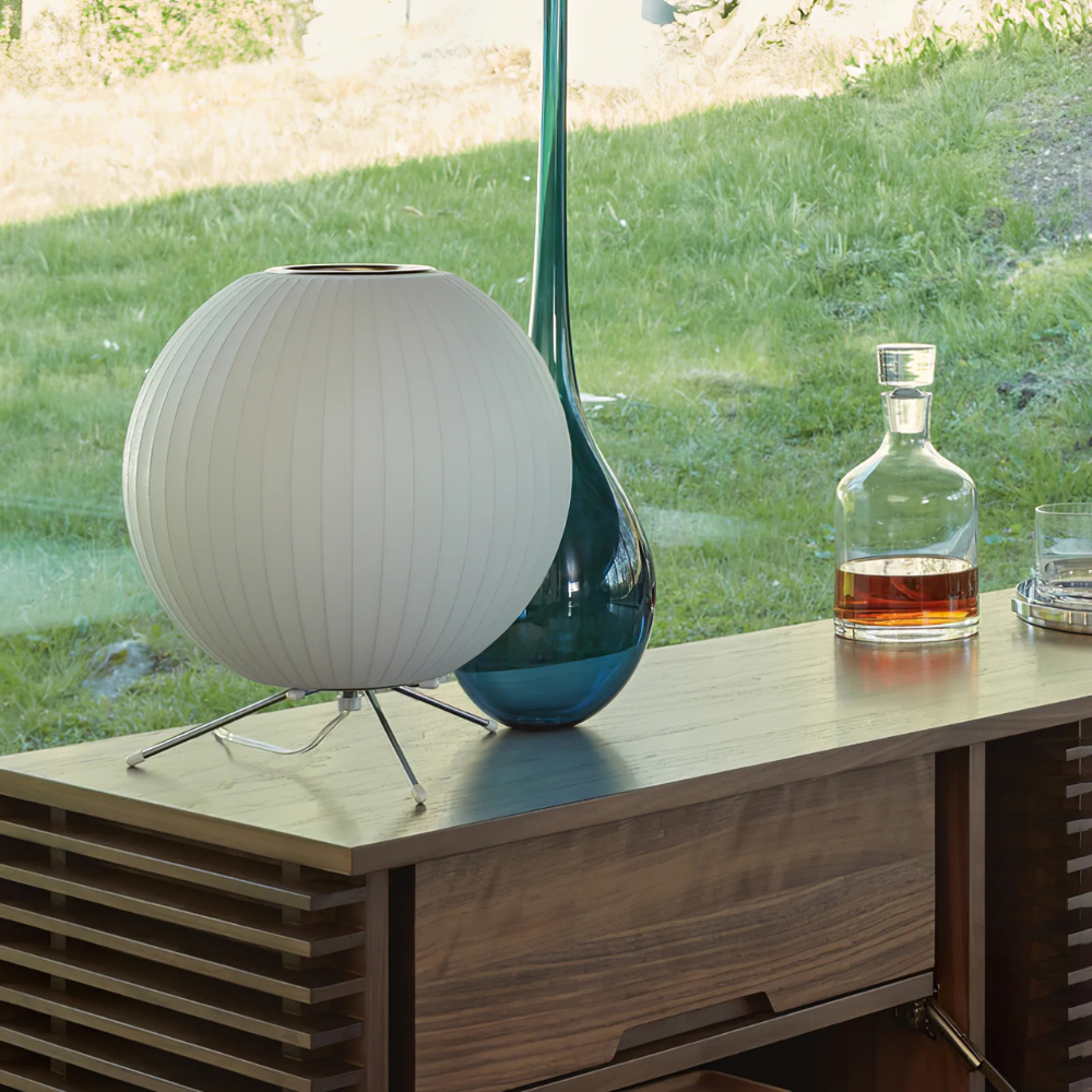 Textured Spherical Table Lamp