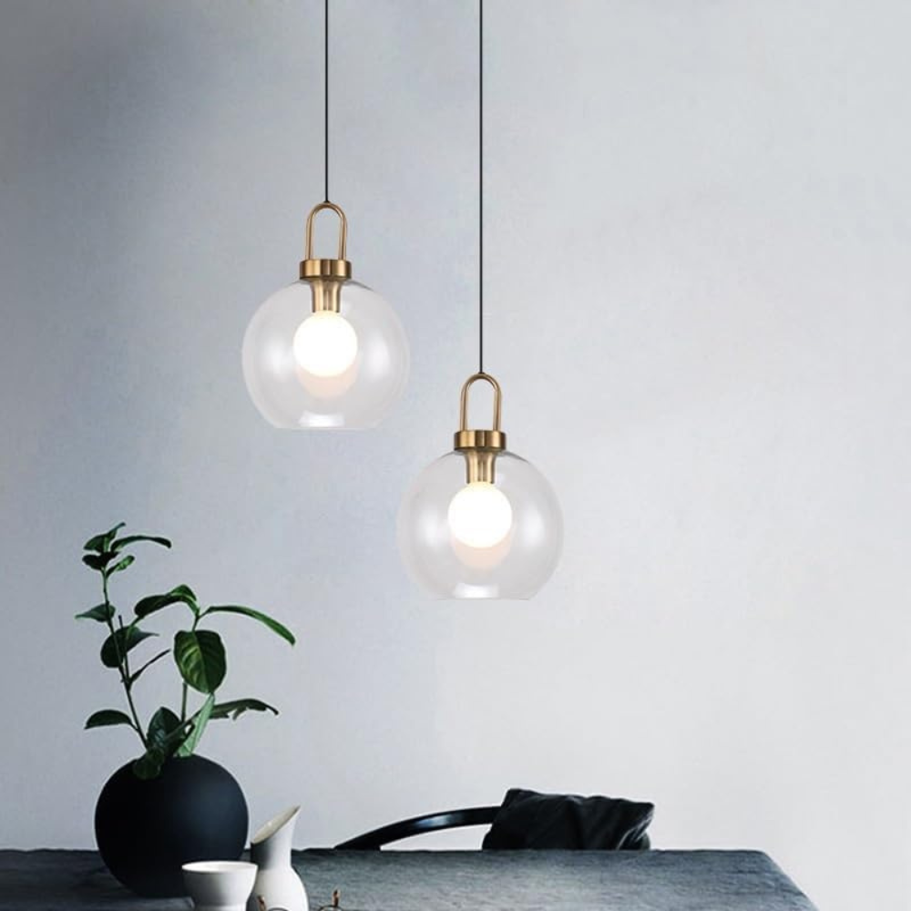 Hand-Blown Glass Pendant Lamp