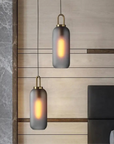 Sculptural Frosted Glass Pendant Lamp