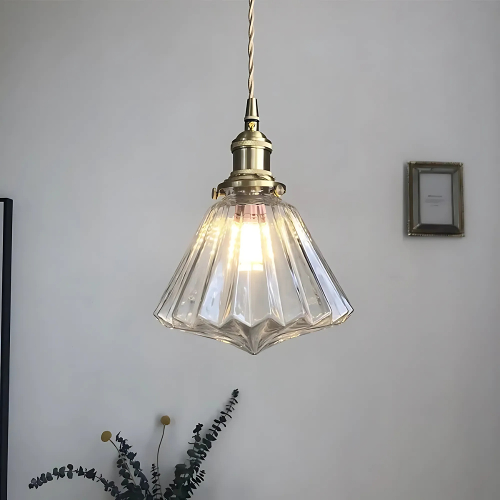 Faceted Glass Pendant Lamp