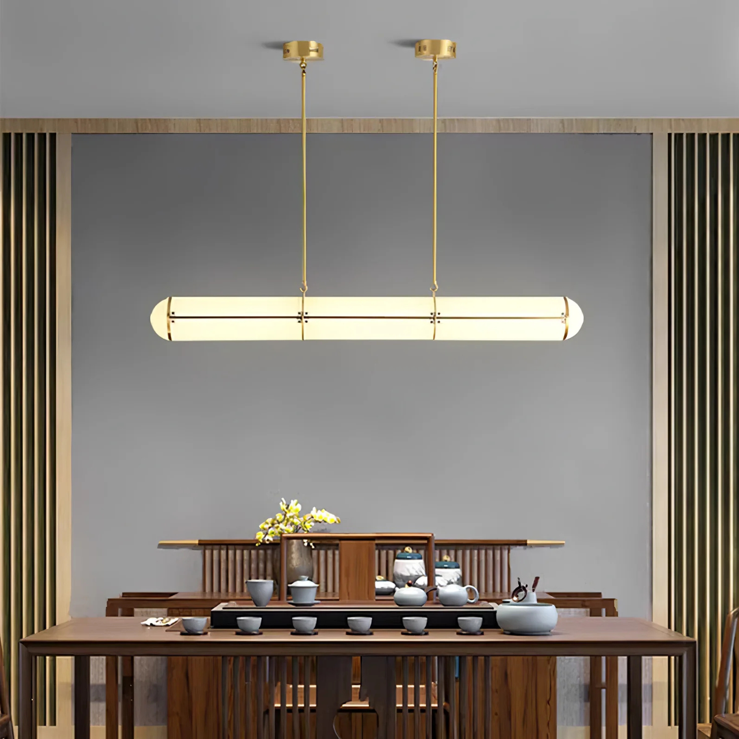 Elongated Cylinder Pendant Lamp