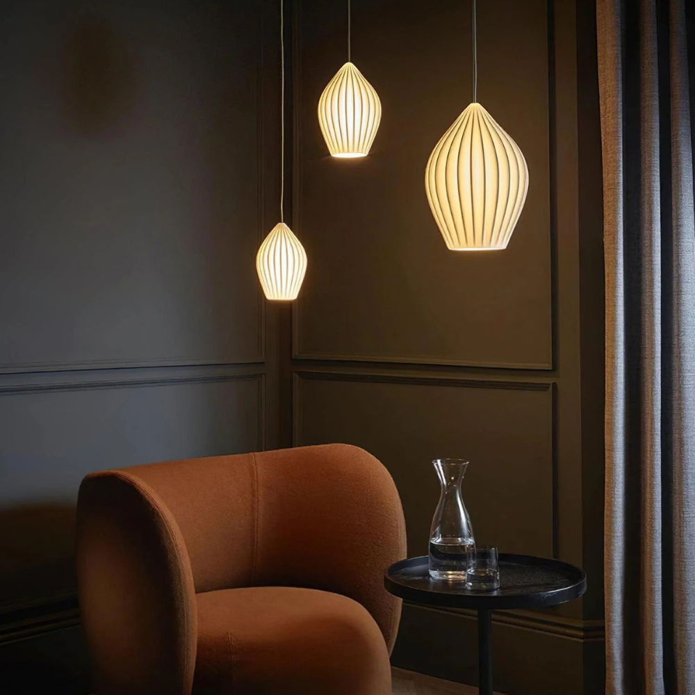 Sculptural Contoured Pendant Lamp