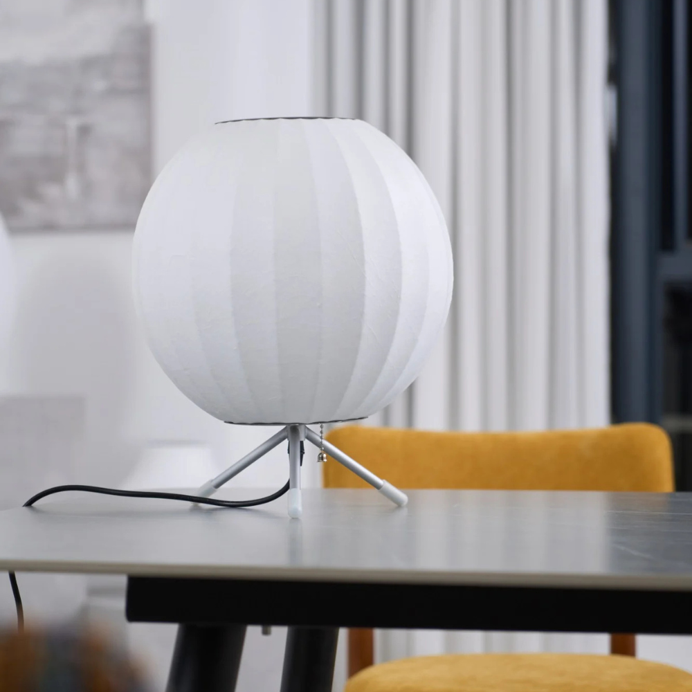 Textured Spherical Table Lamp