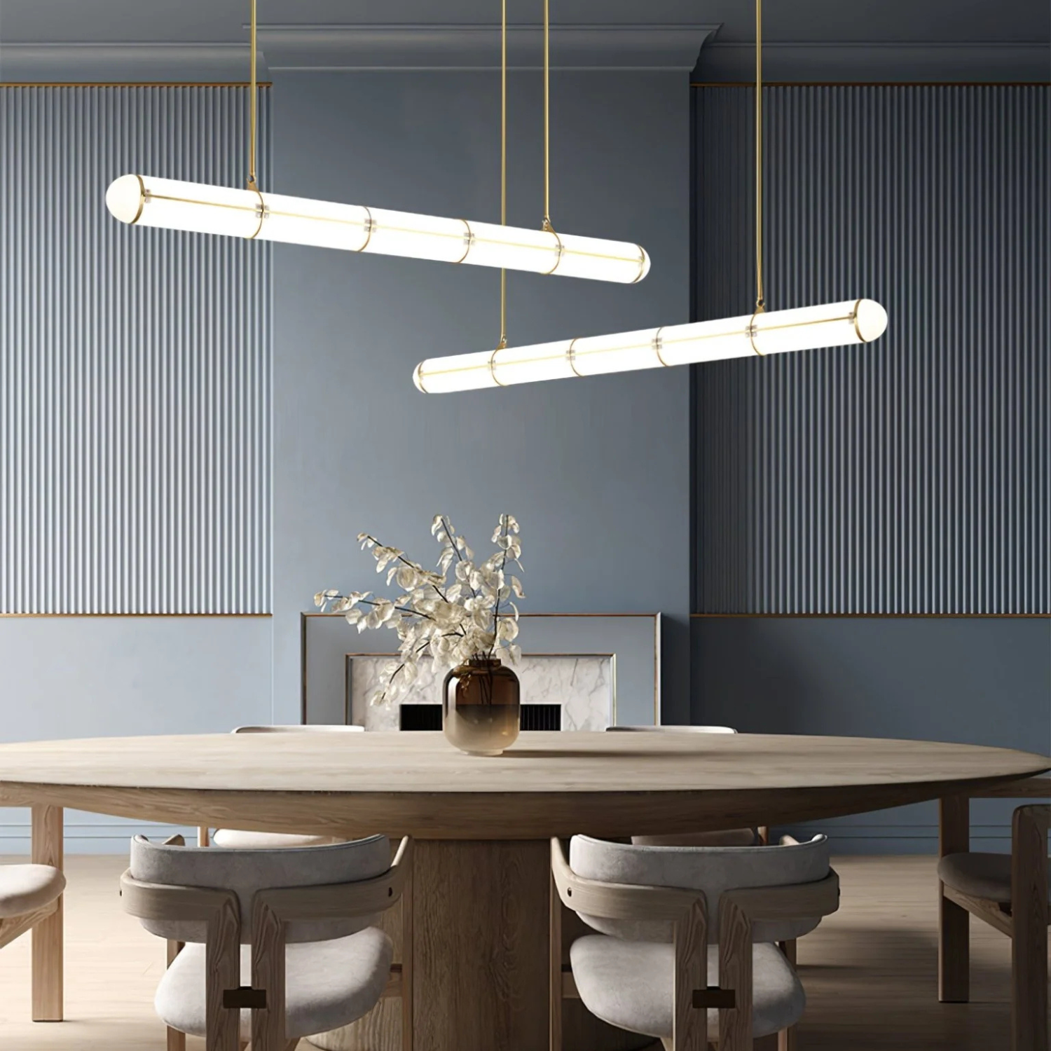 Elongated Cylinder Pendant Lamp