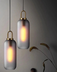 Sculptural Frosted Glass Pendant Lamp