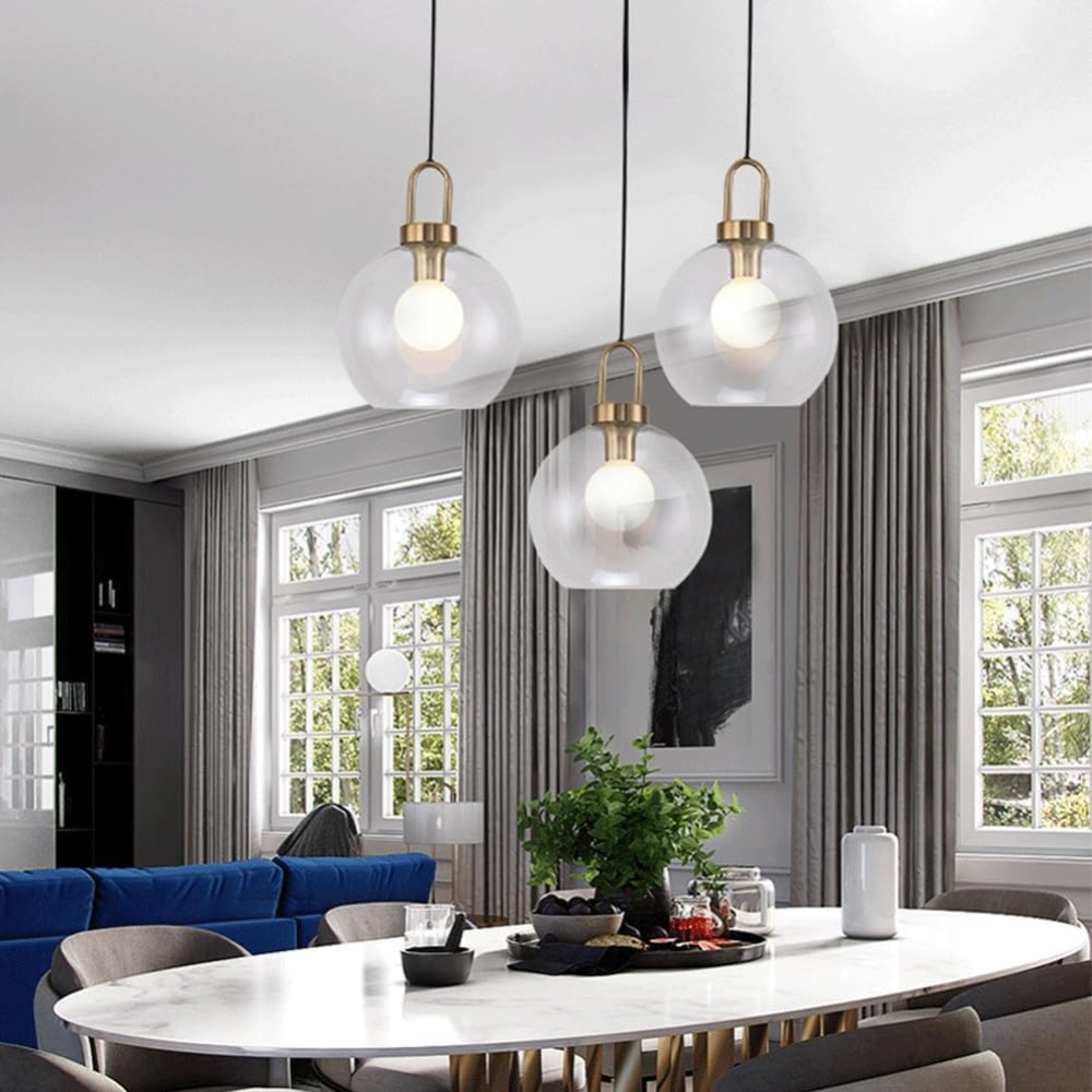 Hand-Blown Glass Pendant Lamp