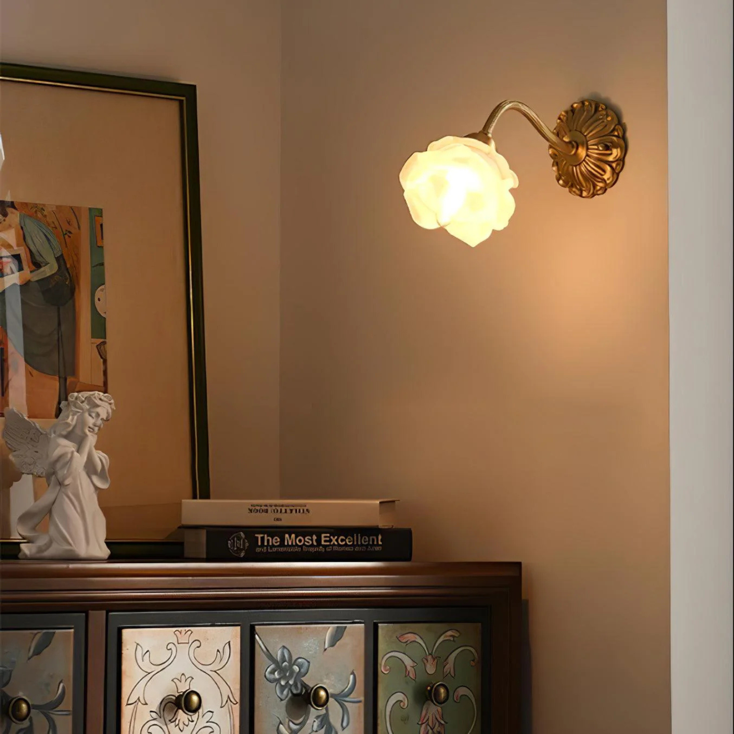 Floral Glass Wall Lamp