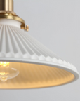 Pleated Ceramic Pendant Lamp