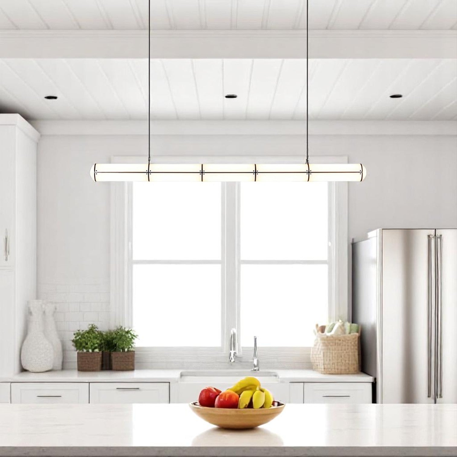 Elongated Cylinder Pendant Lamp