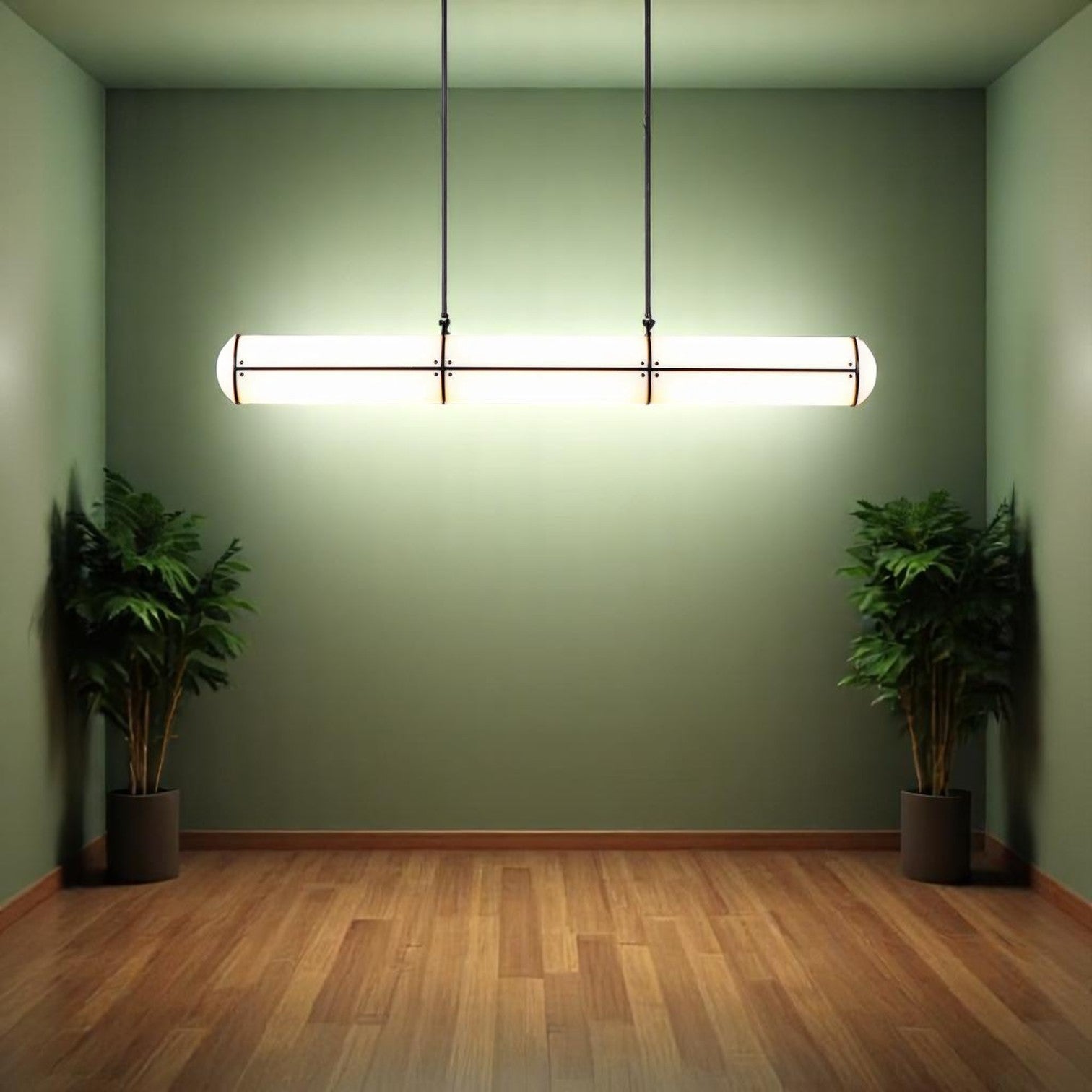 Elongated Cylinder Pendant Lamp