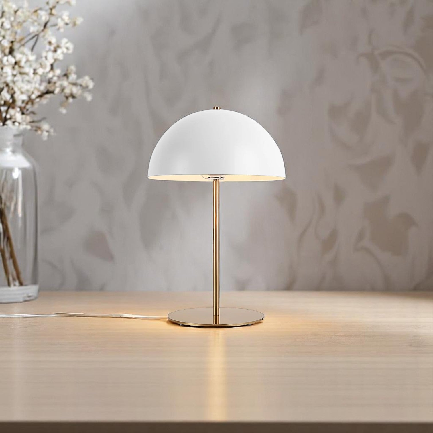 Plastic &amp; Iron Table Lamp