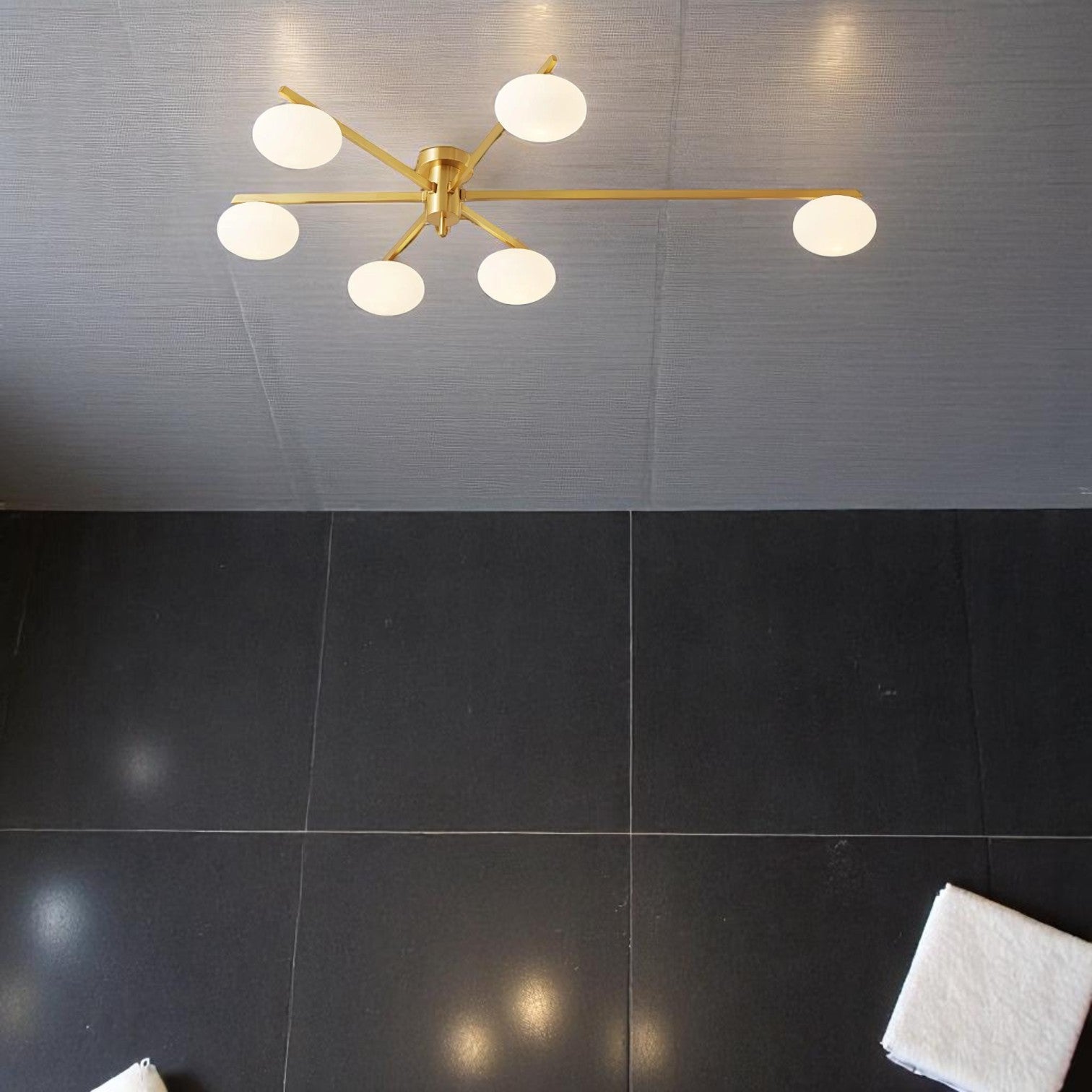 Floating Arm Globe Ceiling Lamp