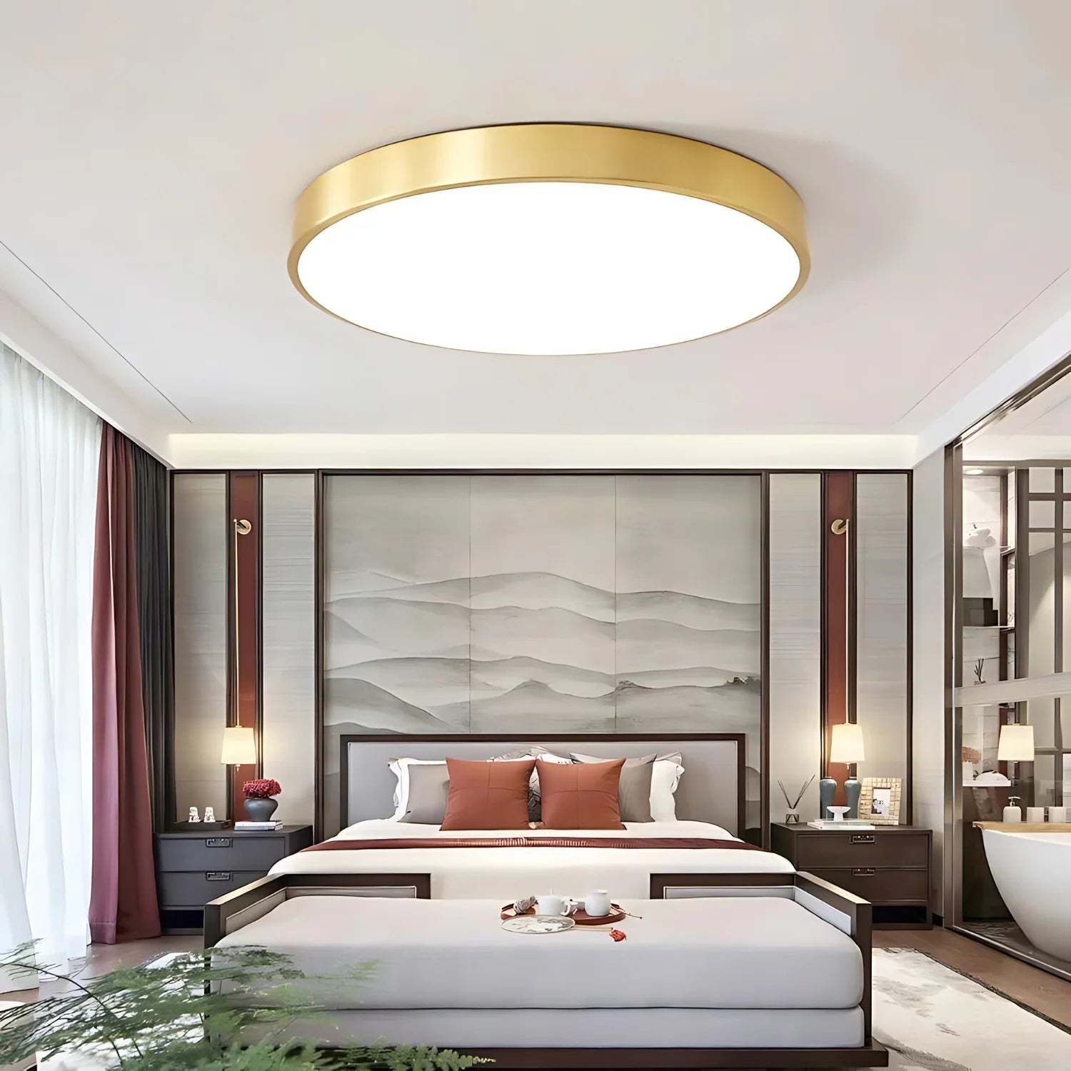 Golden Circle Ceiling Lamp