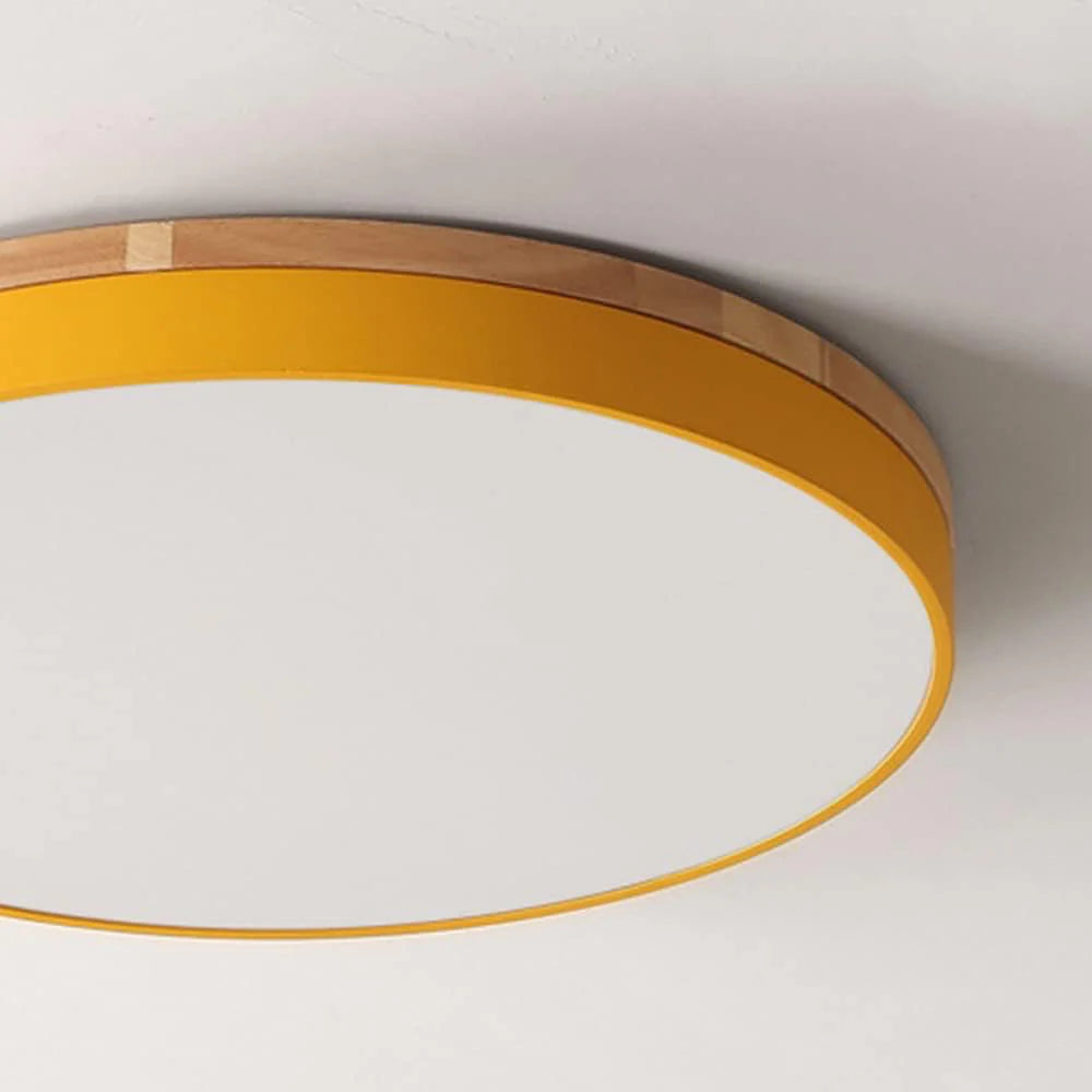 Wood Accent Ceiling Lamp